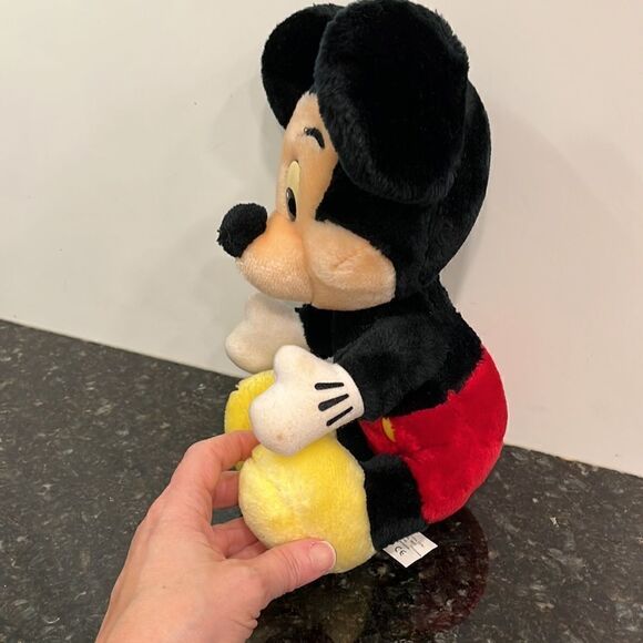 Vintage Disney Mickey Mouse Sitting Plush Stuffed Animal Doll . Size 13” - Picture 5 of 7